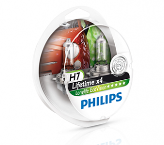 А/лампа H7 (55) PX26d LongLife EcoVision 12V Philips/10/100