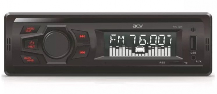 ACV а/магн AVS-1701R 1din красн usb sd FM 30936 