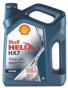 SHELL Масло мот. 10W40 Helix Dies Plus (HX 7) синяя 4л.