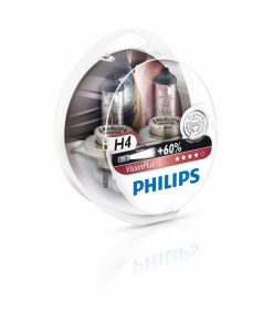 PHILIPS а/лампа H4 (60/55) P43t-38+60% VisionPlus 12V 1/5 HIT