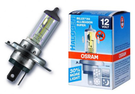 OSRAM а/лампа H4 (60/55) P43t-38+30% SUPER 12V 10/100 HIT