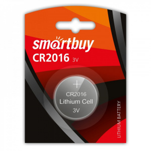 Батарейка SMARTBUY CR2016-1BL (12/720) 