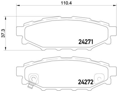 BREMBO Колодки тормозные Subaru P78020 