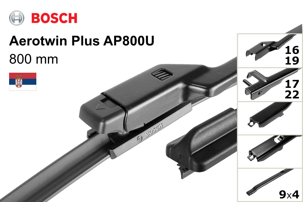 BOSCH AEROTWIN  Щетка стеклоочист. 800 мм AP800U 3397006955