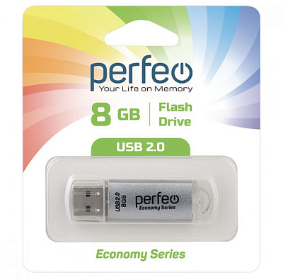 Flash MicroSDHC 8GB Class 10 Perfeo Economy Series+ adapter