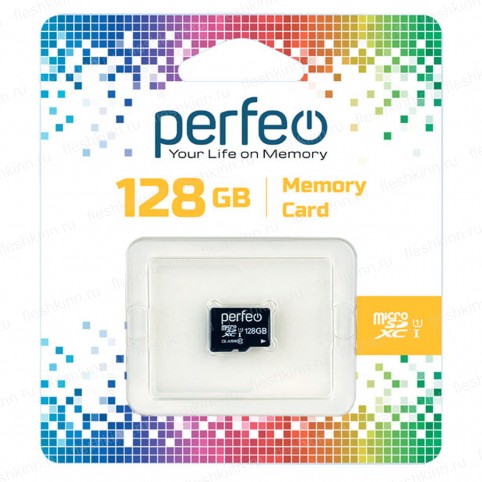 MicroSDXC флеш-накопитель 128GB Class 10 Perfeo