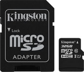 Flash-память Kingston 32Gb Class10 UHS-I (80/10MB/s)+ adapter CN